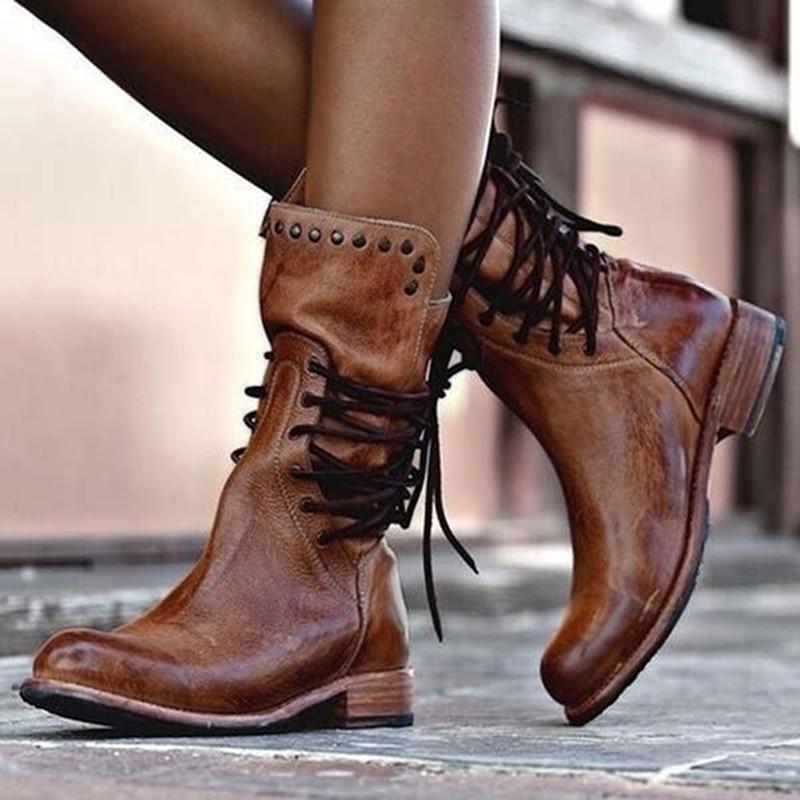Jorunn™ – Robust mockastövel med vintage-look