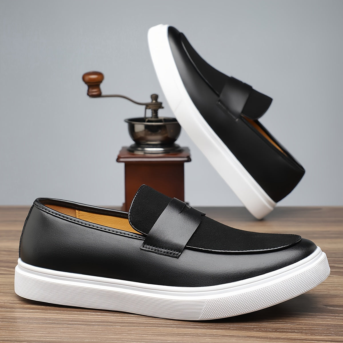 Nils™ – Eleganta Herrskor i Läderlook
