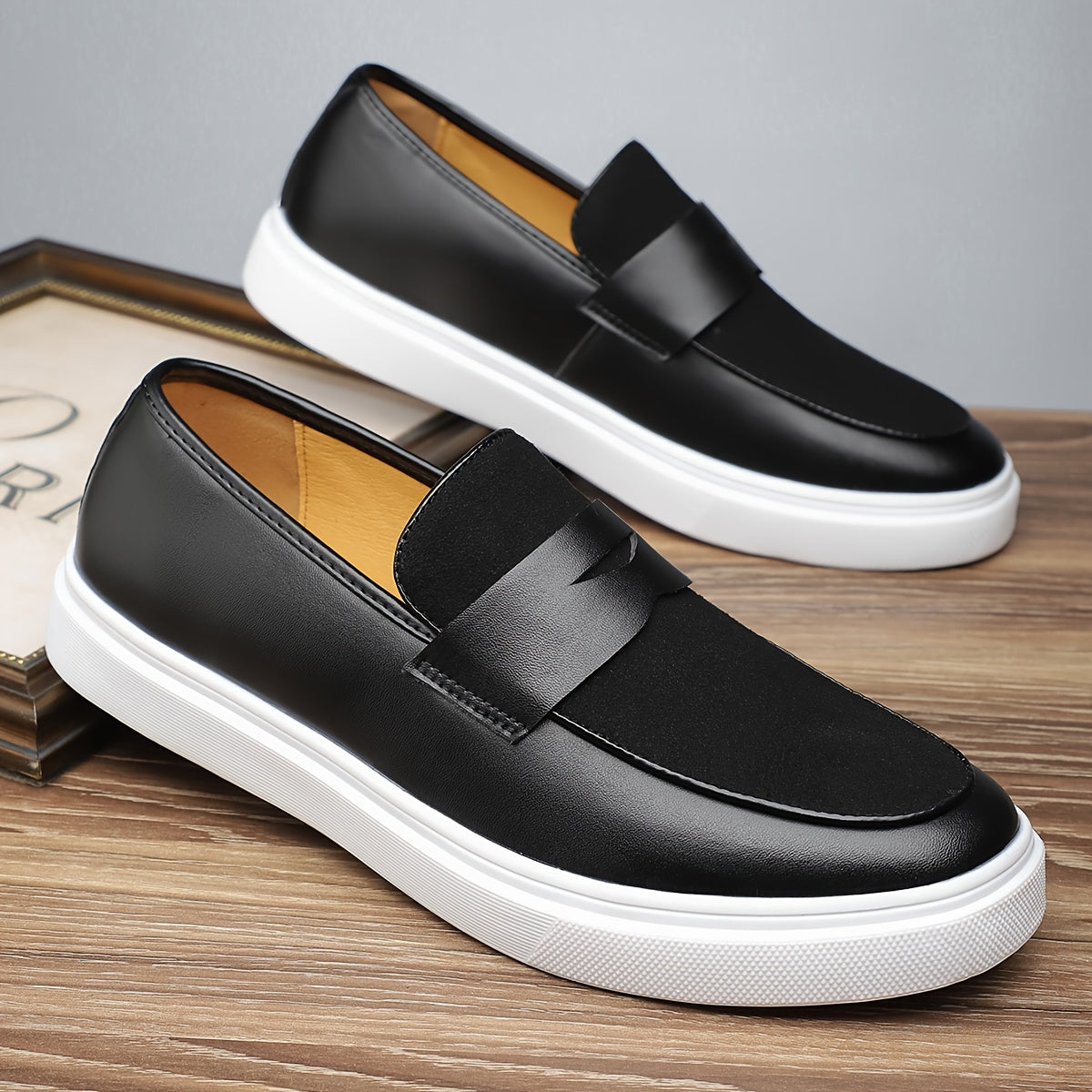 Nils™ – Eleganta Herrskor i Läderlook