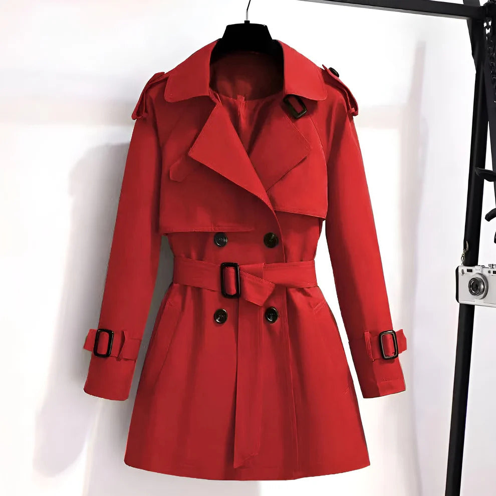 Selinda™ – Kort och Chic Trenchcoat för Damer