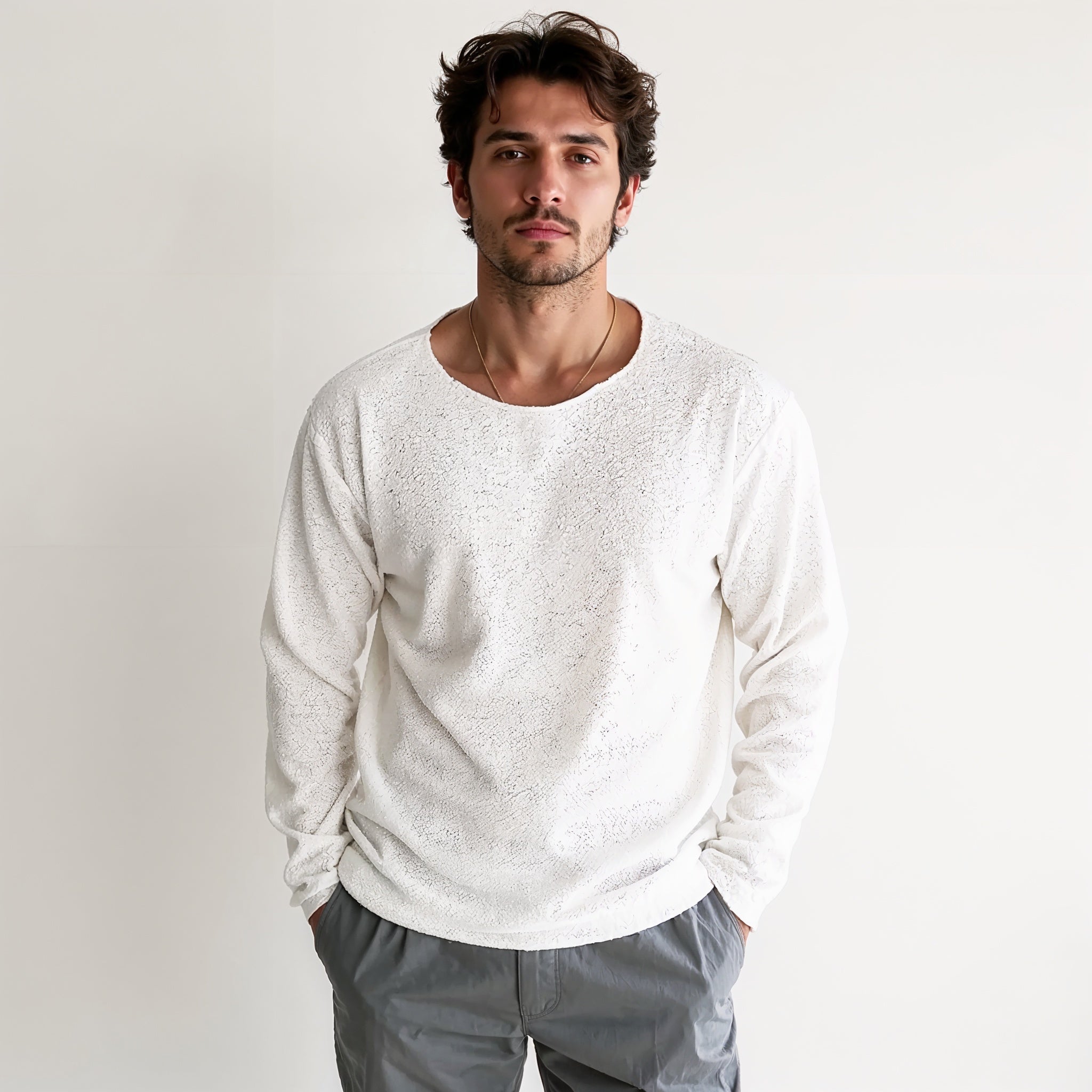 Rickard™ – Långärmad T-shirt i Tunn och Andningsbar Bomull