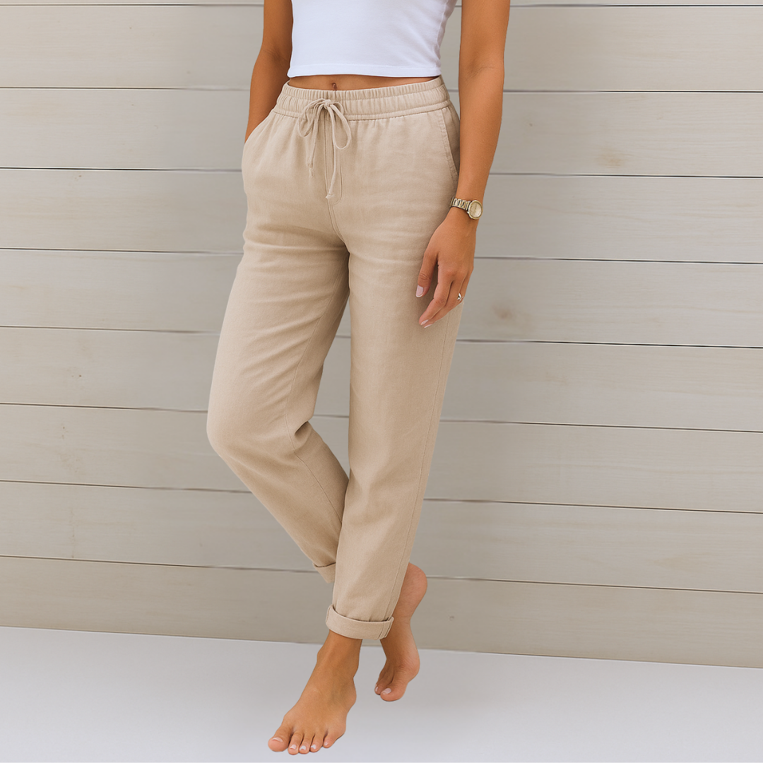Signe™ – Svala Linnebyxor med Stretch