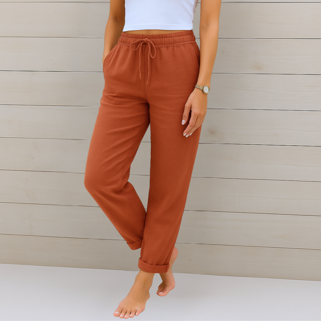Signe™ – Svala Linnebyxor med Stretch
