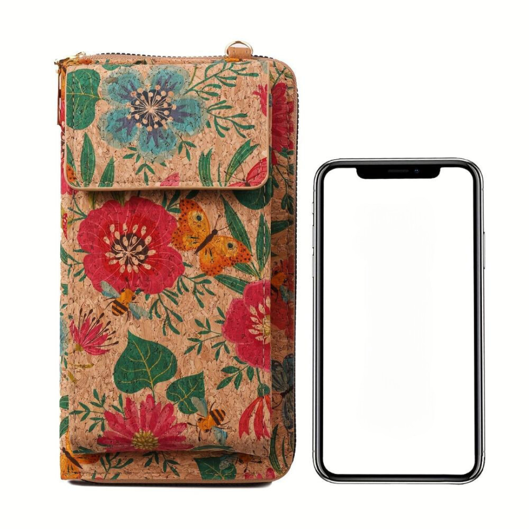 Greta - Boho axelremsväska med blommönster