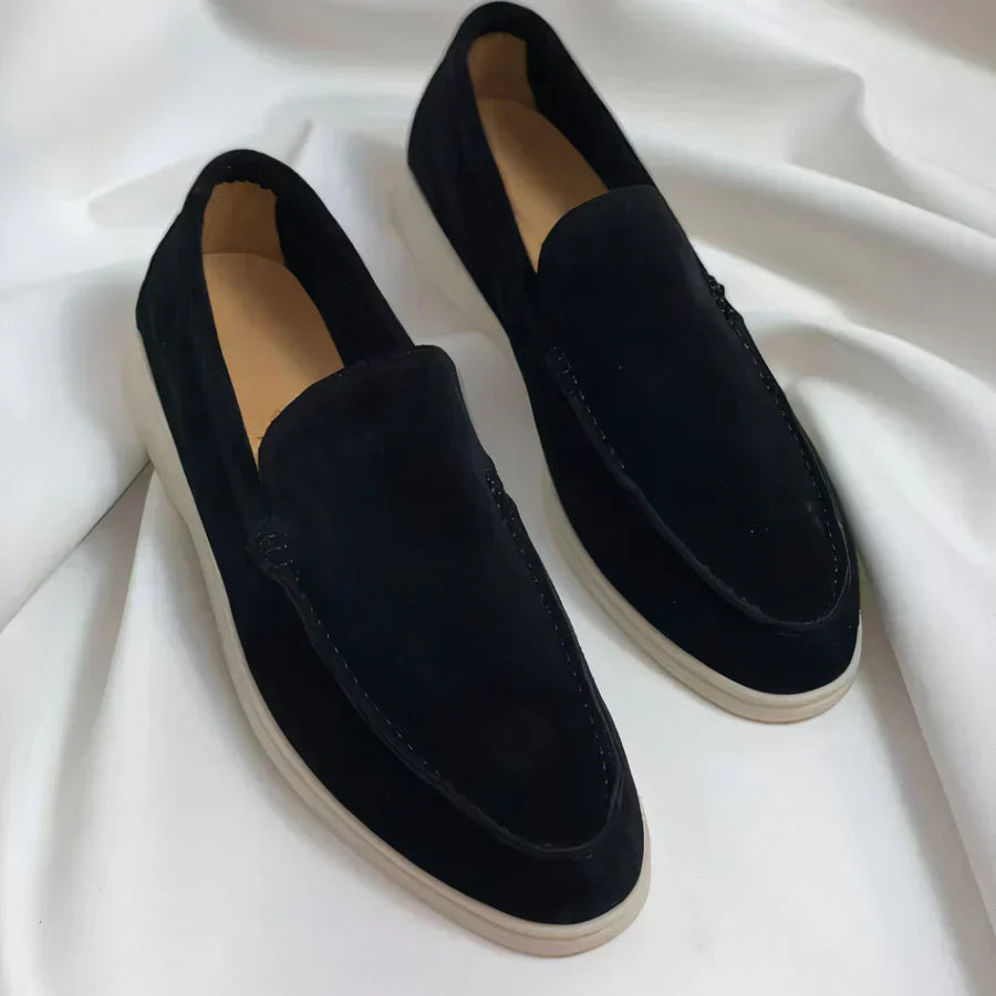 Leandro™ – Klassiska herrloafers i mjuk mocka