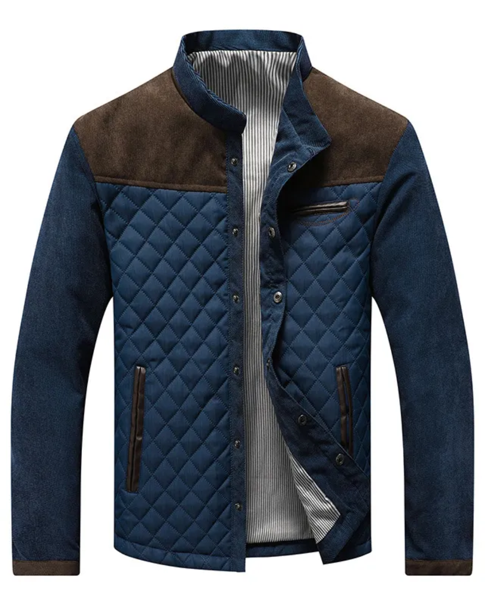 Sune™ – Klassisk quiltad jacka med mockadetaljer