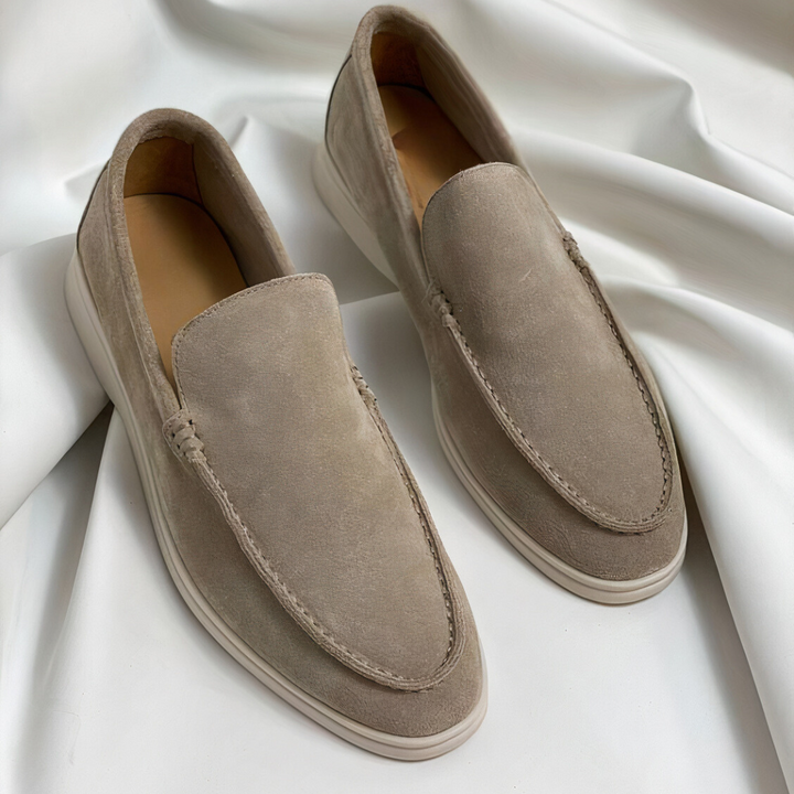 Leandro™ – Klassiska herrloafers i mjuk mocka