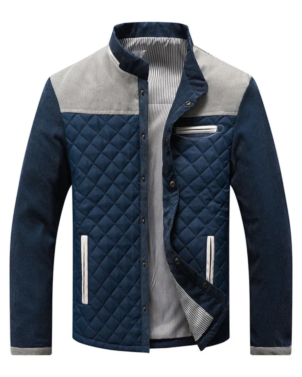 Sune™ – Klassisk quiltad jacka med mockadetaljer