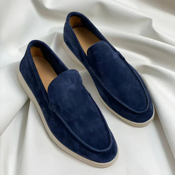 Leandro™ – Klassiska herrloafers i mjuk mocka