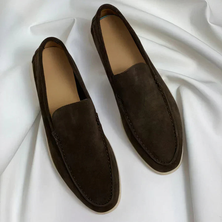 Leandro™ – Klassiska herrloafers i mjuk mocka