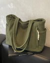Lykke™ – Ribbad totebag med dragskodetalj