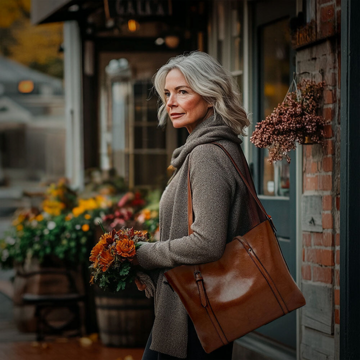 Viveka™ – Tidlös axelremsväska med charmig tofsdetalj