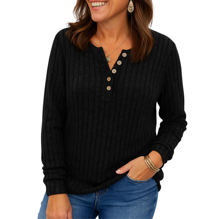 Alvaine™ – Texturerad topp med eleganta detaljer