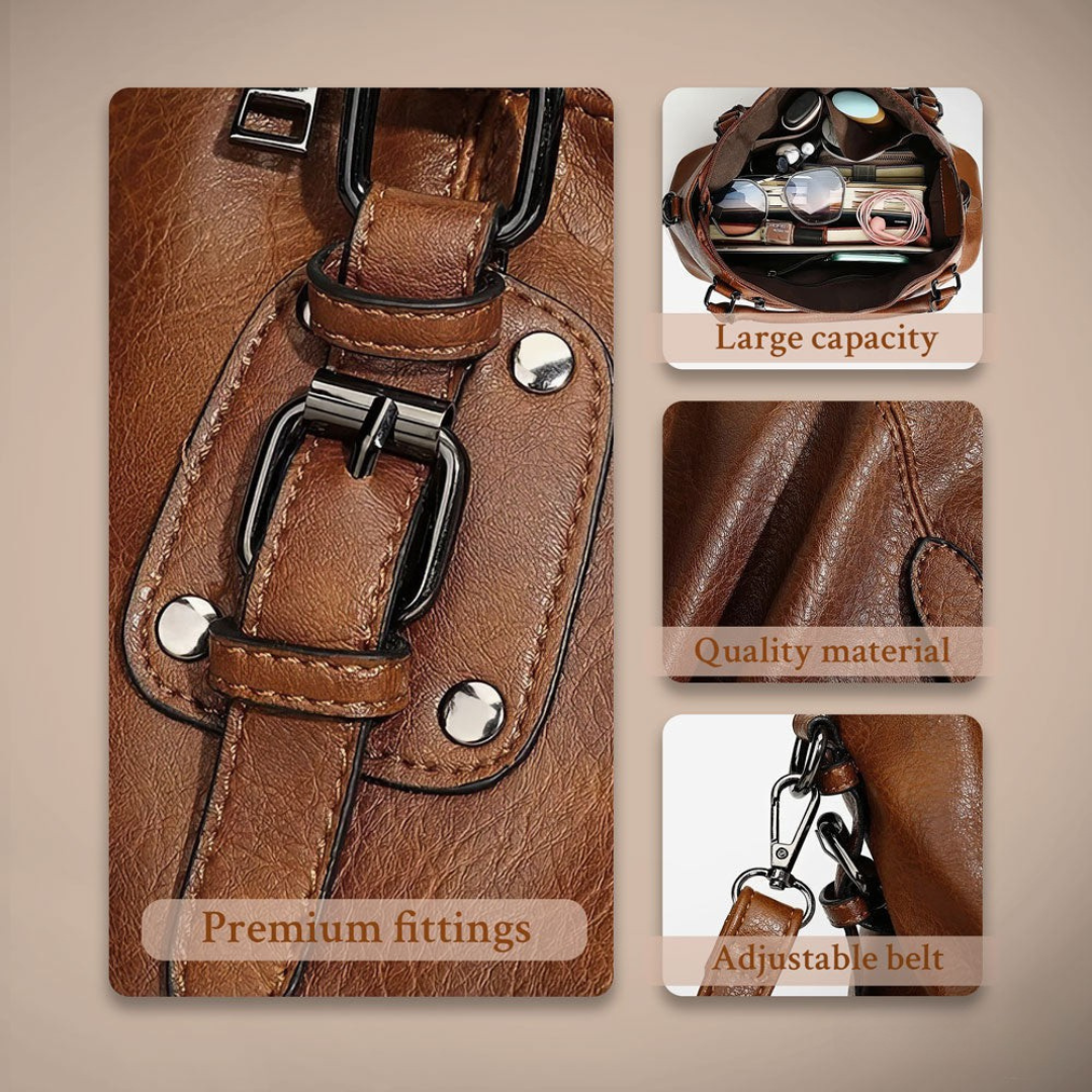 Kerstin™ – Elegant och Tidlös Axelremsväska i Läderlook