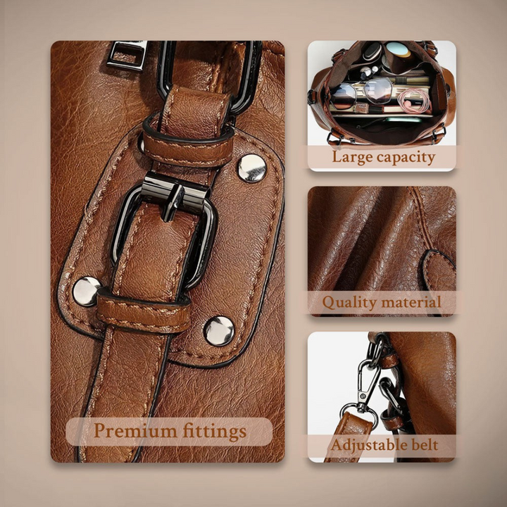 Kerstin™ – Elegant och Tidlös Axelremsväska i Läderlook