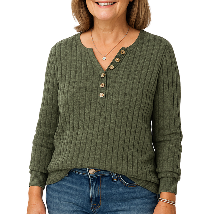 Alvaine™ – Texturerad topp med eleganta detaljer