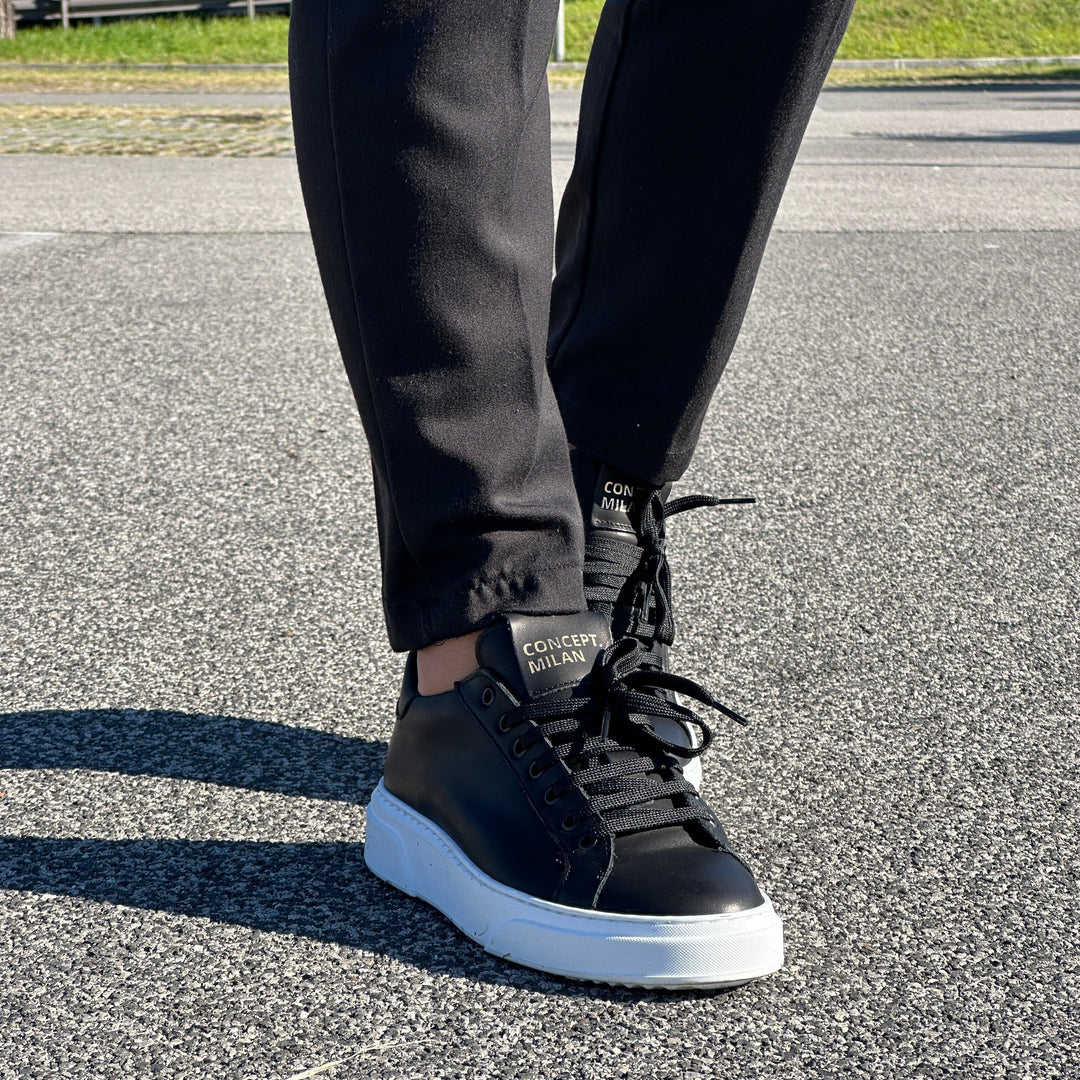 Ivar™ – Vita sneakers i äkta läder