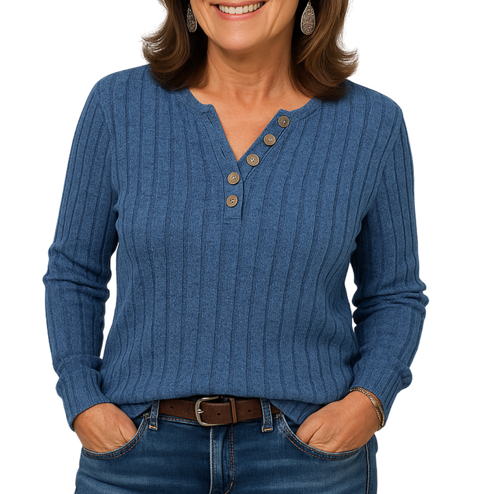 Alvaine™ – Texturerad topp med eleganta detaljer