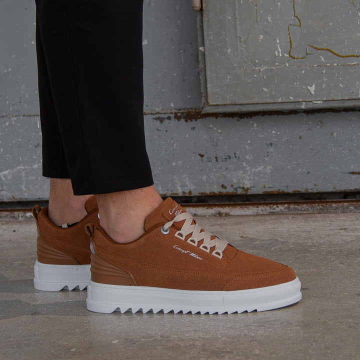 Sven™ – Grå sneakers i äkta mocka med modern sula