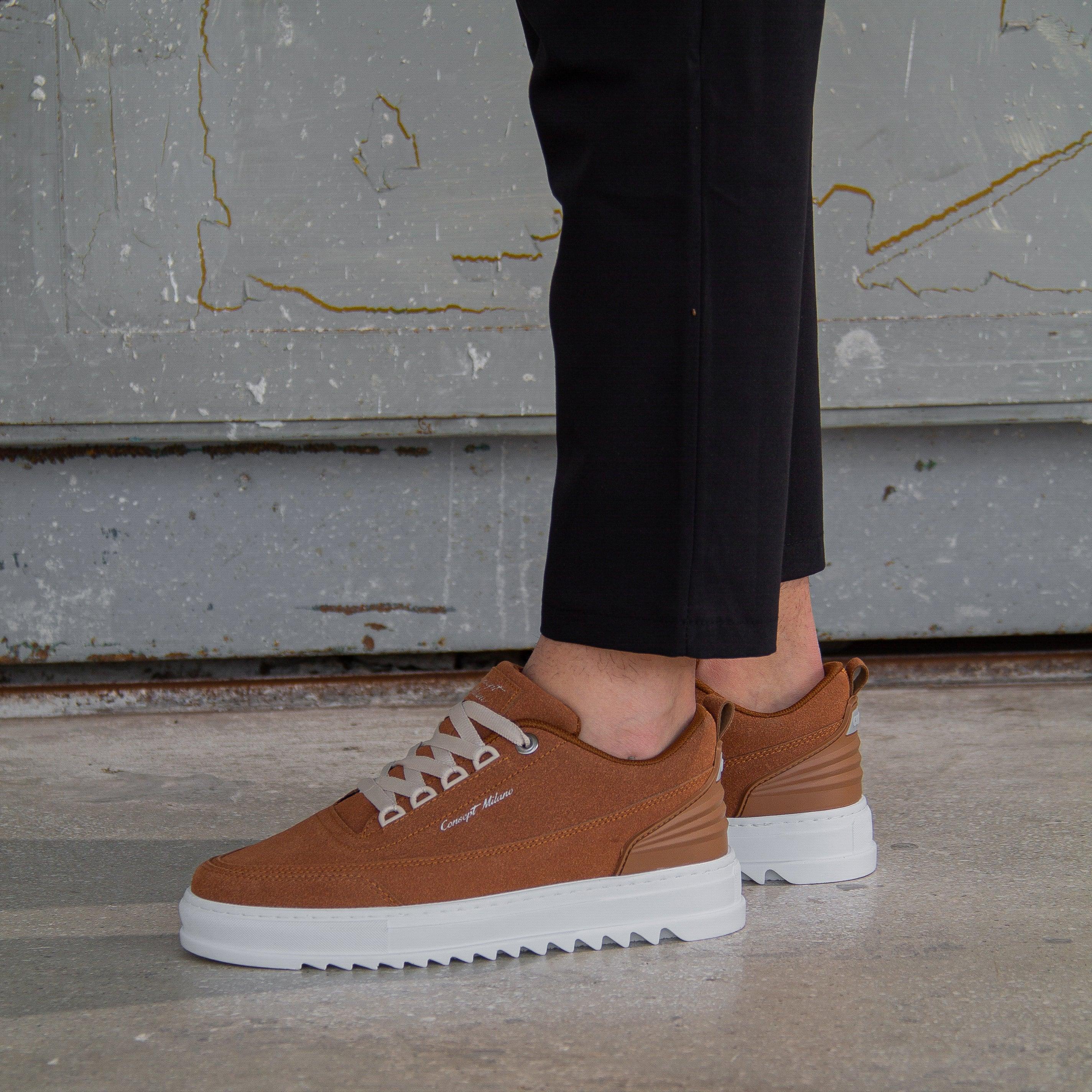 Sven™ – Grå sneakers i äkta mocka med modern sula