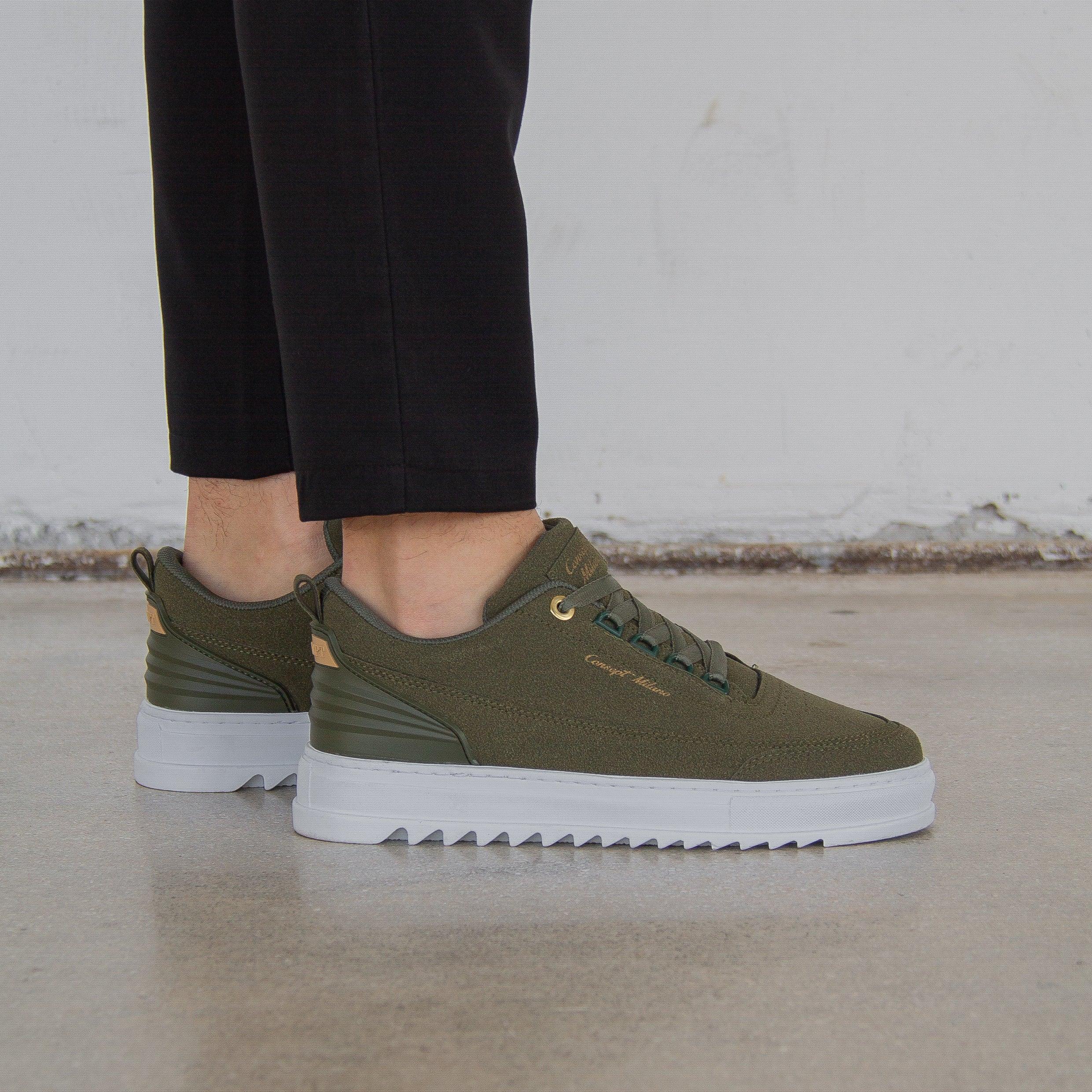 Sven™ – Grå sneakers i äkta mocka med modern sula