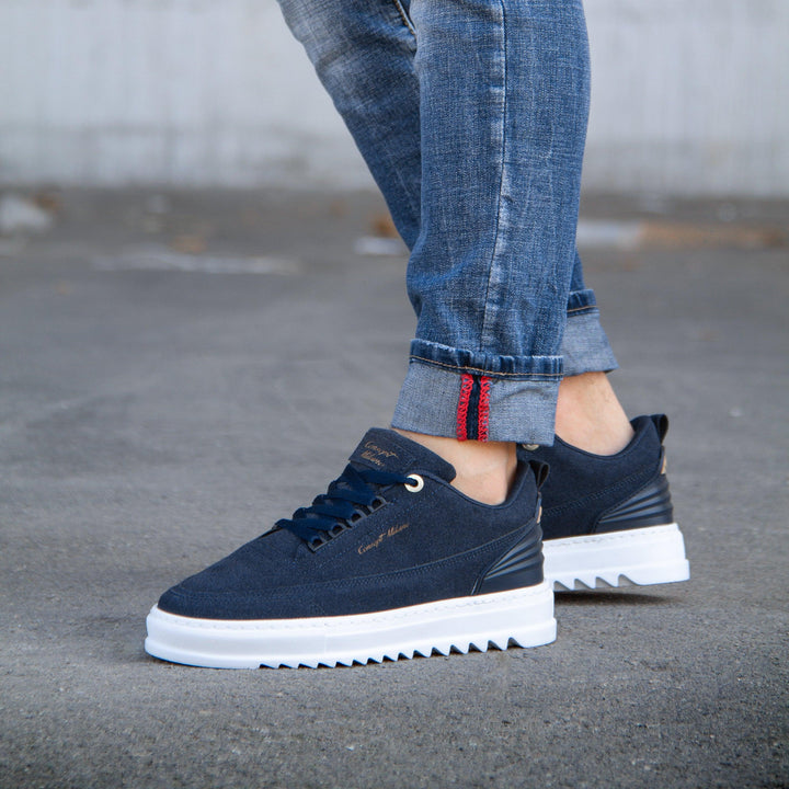 Sven™ – Grå sneakers i äkta mocka med modern sula