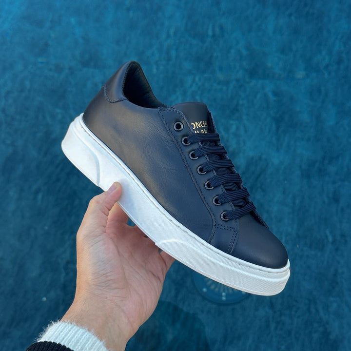 Ivar™ – Vita sneakers i äkta läder