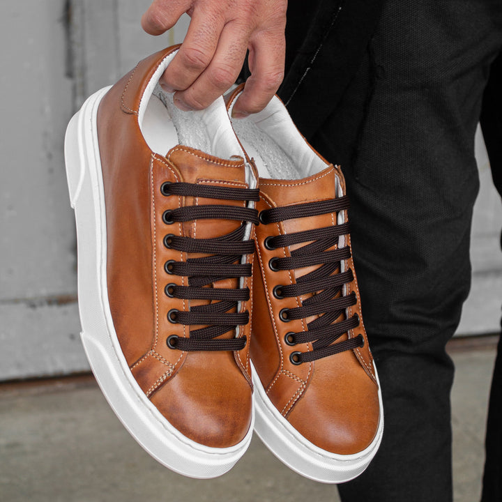 Ivar™ – Vita sneakers i äkta läder