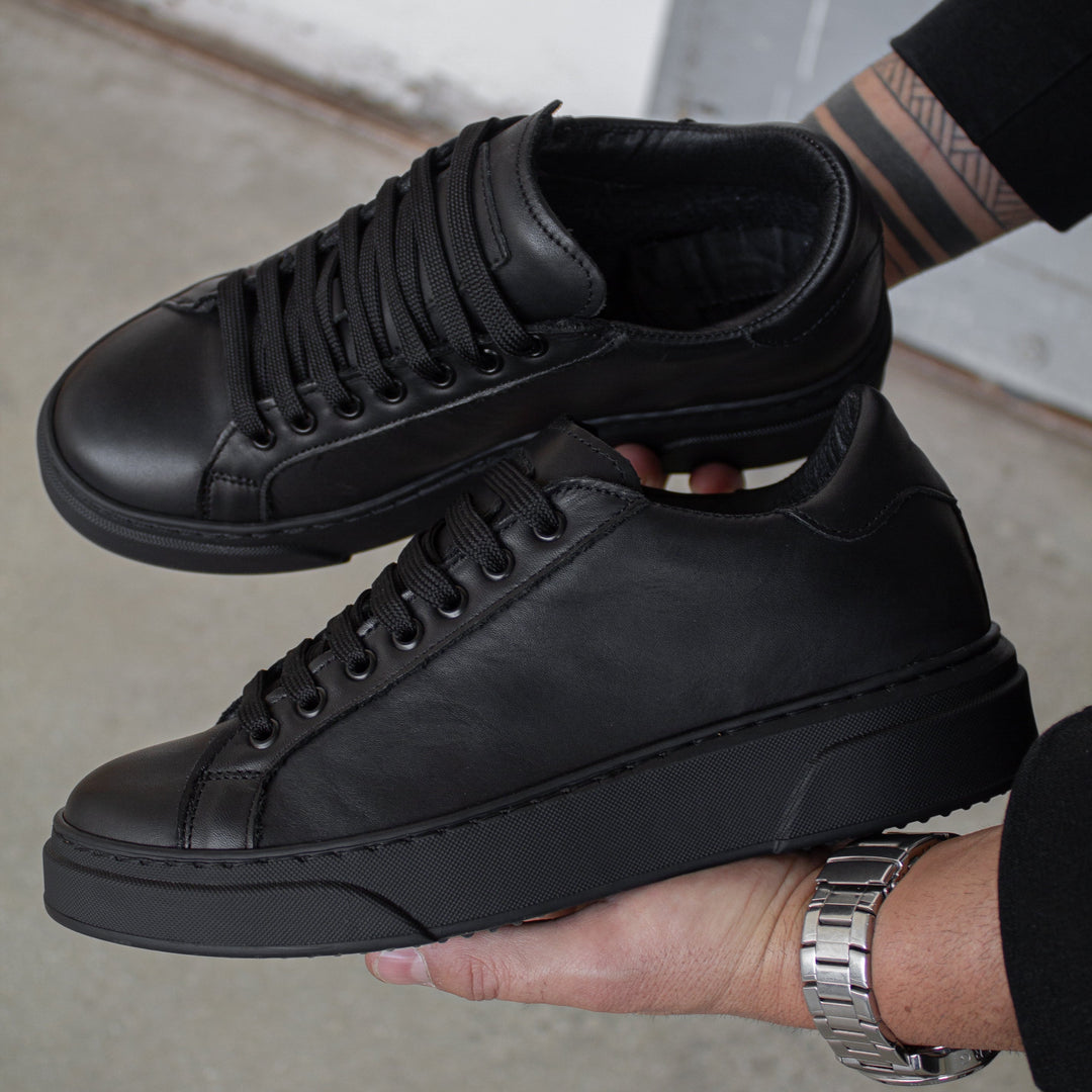 Ivar™ – Vita sneakers i äkta läder