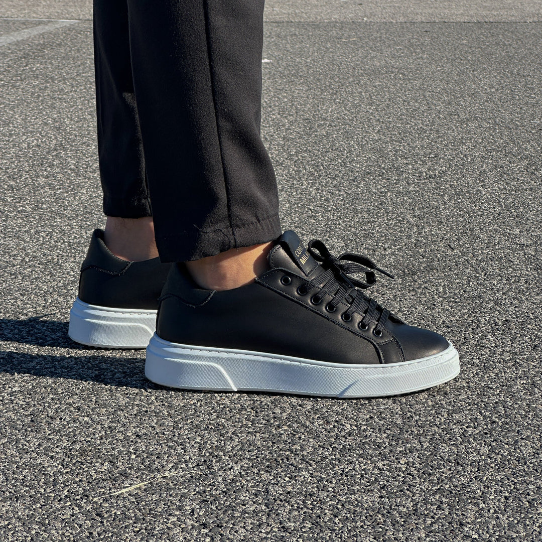 Ivar™ – Vita sneakers i äkta läder