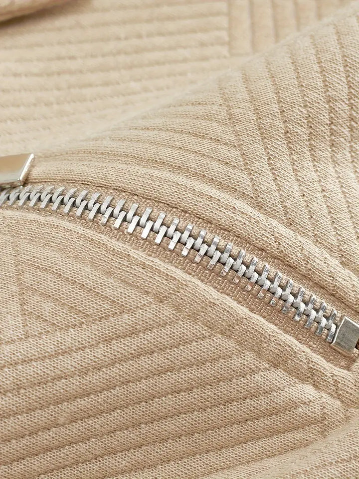 Gustav™ – Vintage Halvzip Tröja med Geometriskt Mönster