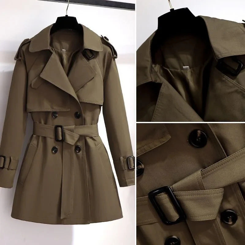Selinda™ – Kort och Chic Trenchcoat för Damer