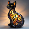 Bella™ | Förtrollande kattlampa i färgat glas