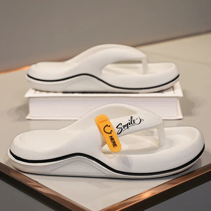 Coast™ – Mjuka herrtofflor med Smile-design