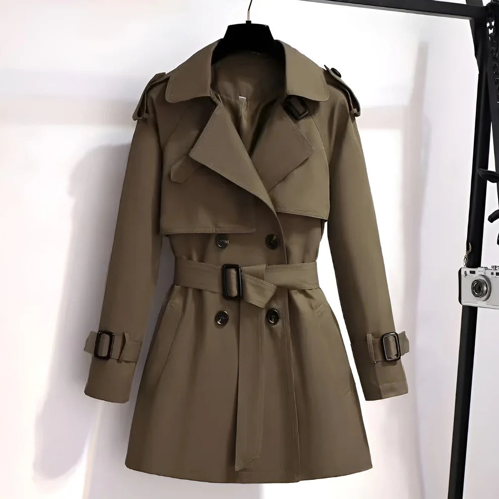 Selinda™ – Kort och Chic Trenchcoat för Damer