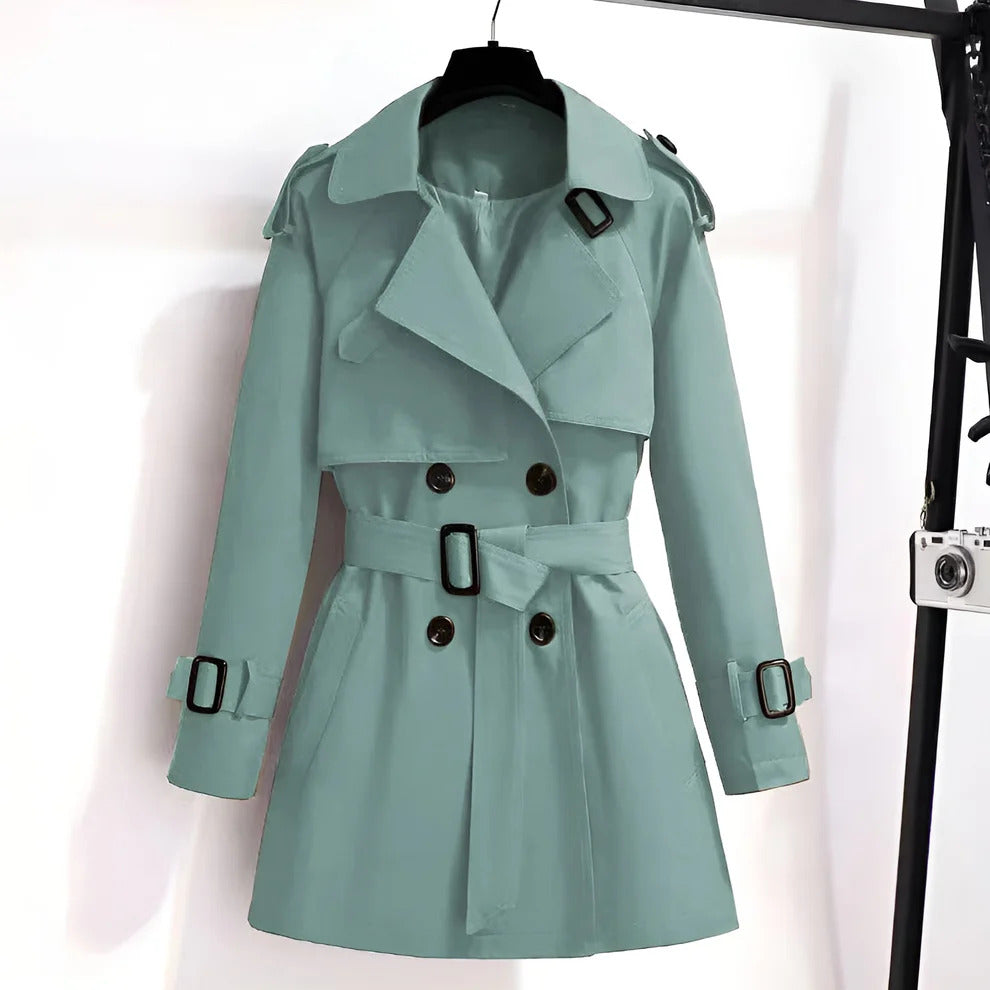 Selinda™ – Kort och Chic Trenchcoat för Damer