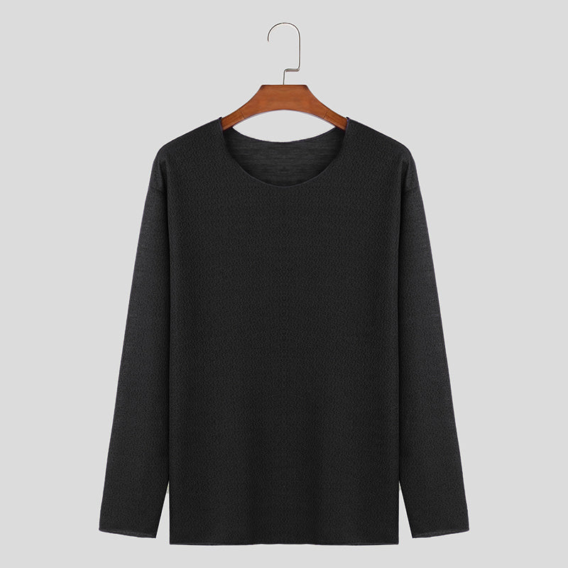 Rickard™ – Långärmad T-shirt i Tunn och Andningsbar Bomull
