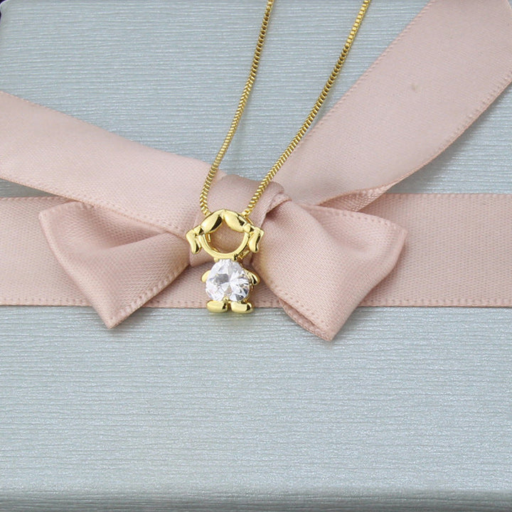 Elisabet™ – Halsband med evigt band & blå blomma