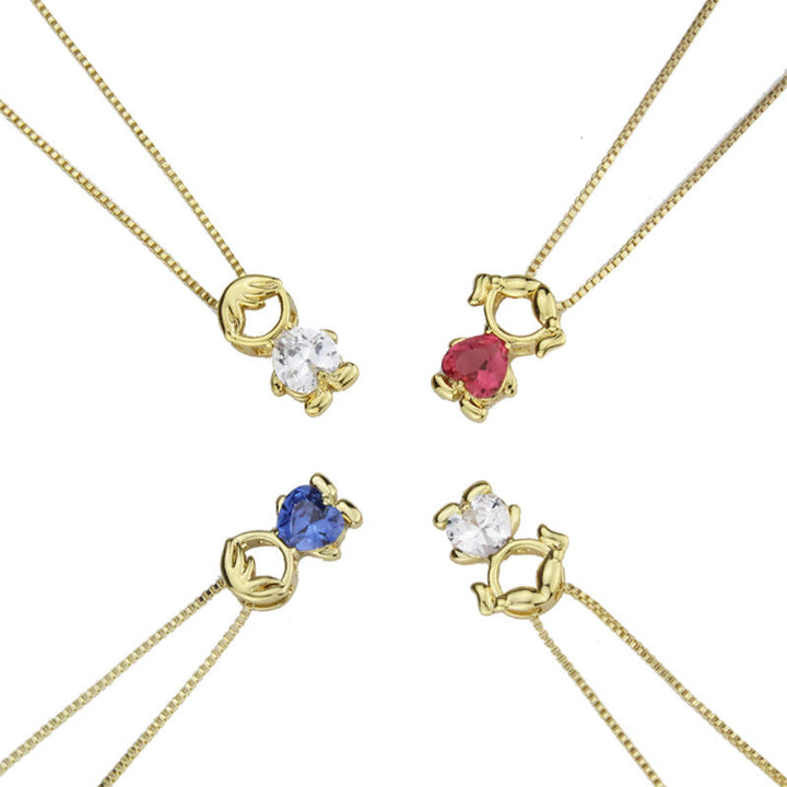 Elisabet™ – Halsband med evigt band & blå blomma