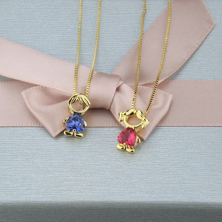 Elisabet™ – Halsband med evigt band & blå blomma