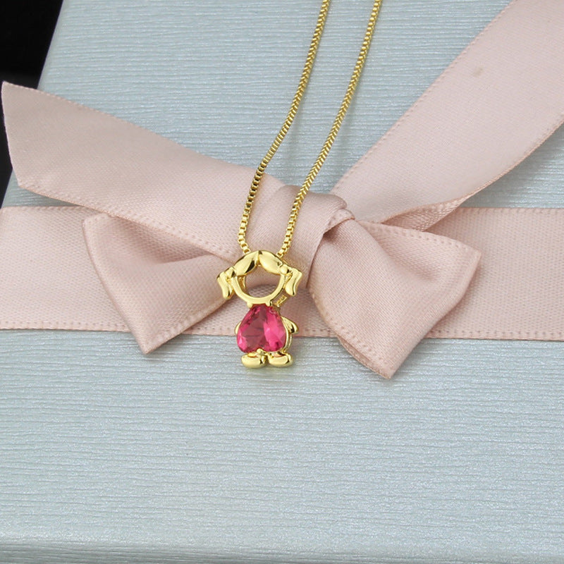 Elisabet™ – Halsband med evigt band & blå blomma