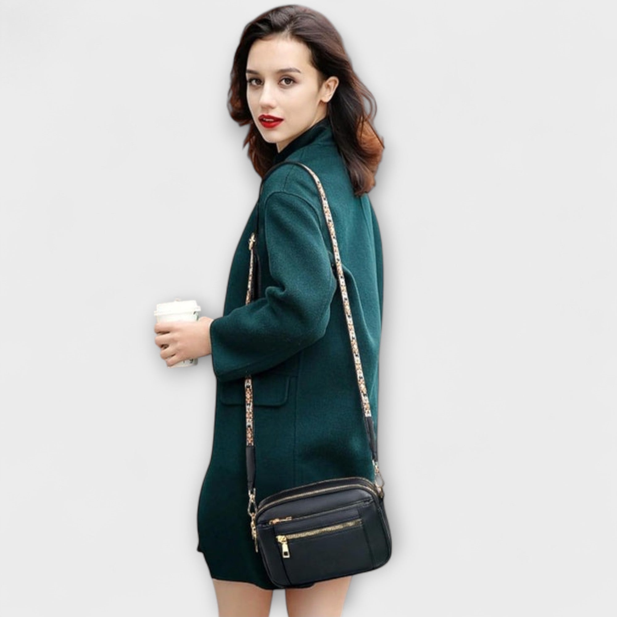Neline™ – Elegant axelremsväska i läderde