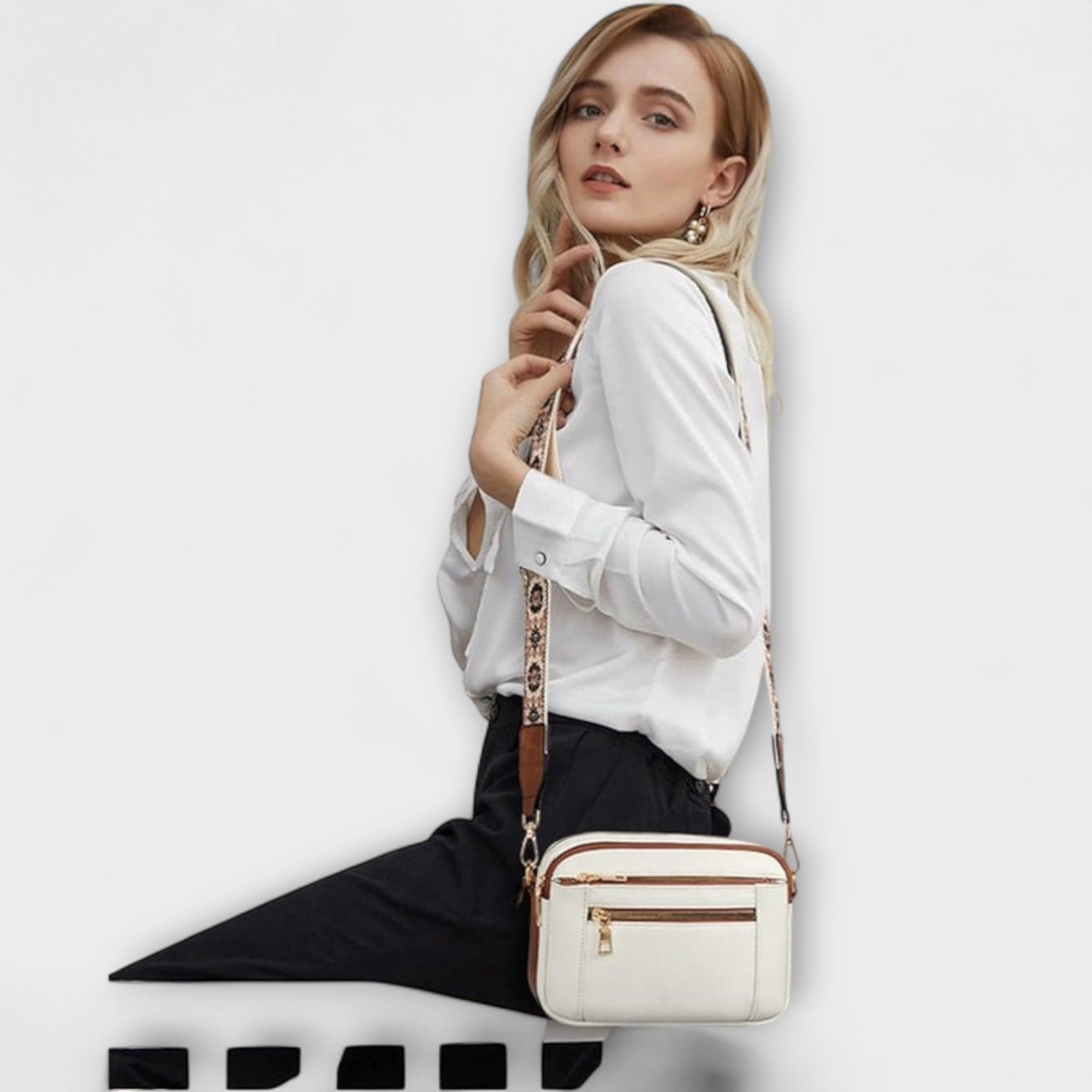 Neline™ – Elegant axelremsväska i läderde
