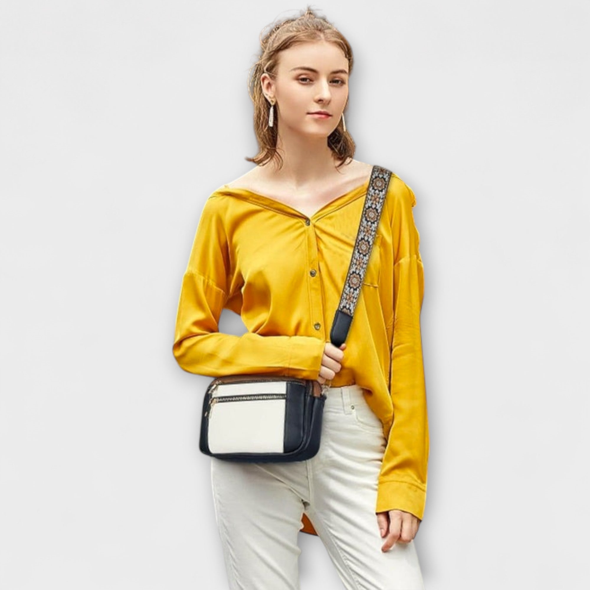 Neline™ – Elegant axelremsväska i läderde