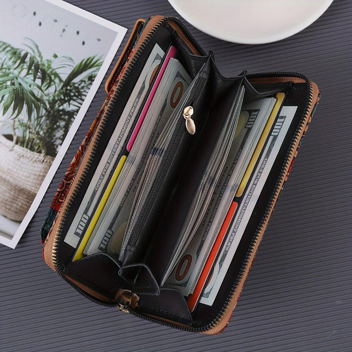 Greta - Boho axelremsväska med blommönster