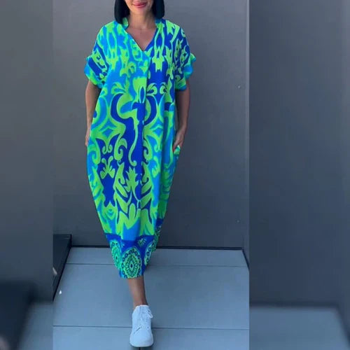 Wilma™ – Elegant sommarklänning med blommönster