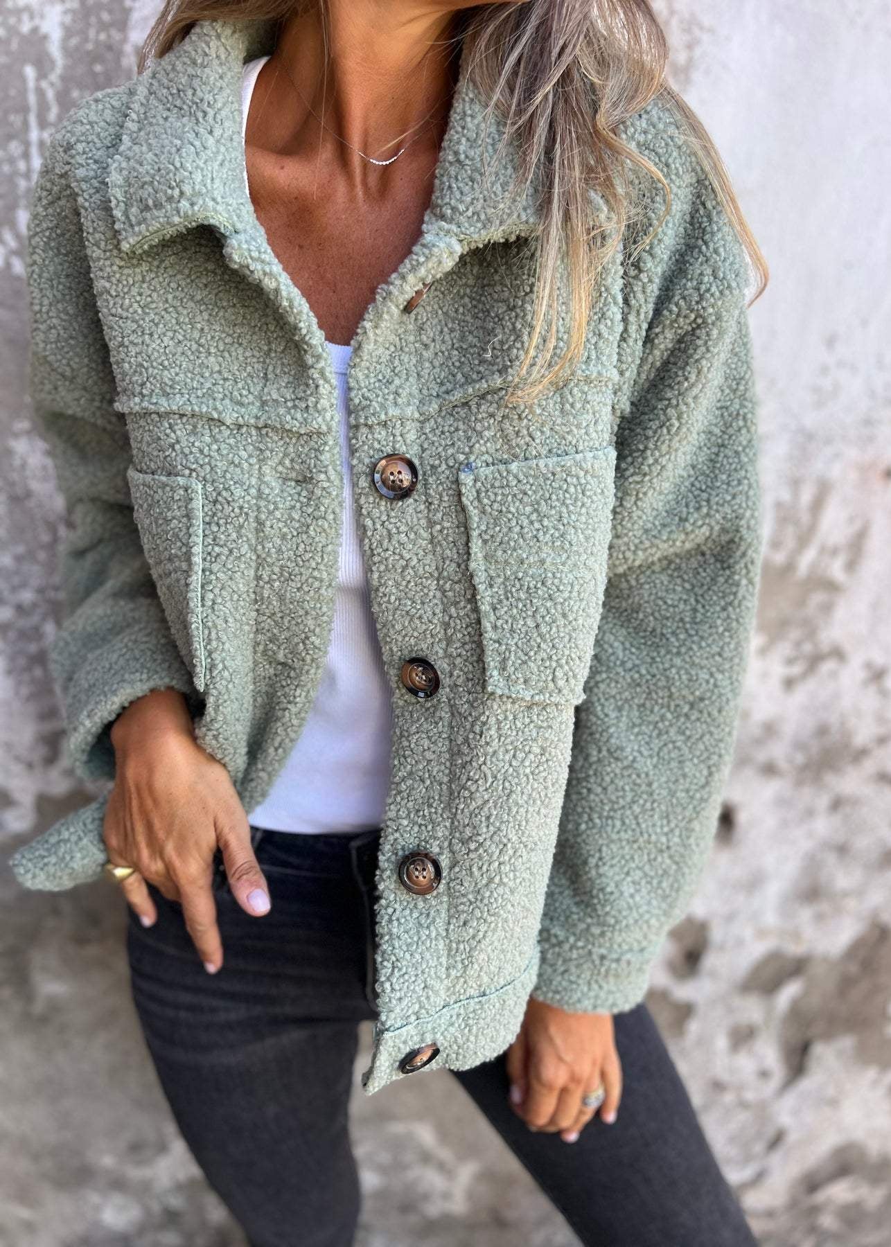 Cécile™ – Mysig Teddyjacka i Oversized Stil