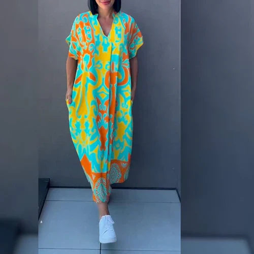 Wilma™ – Elegant sommarklänning med blommönster