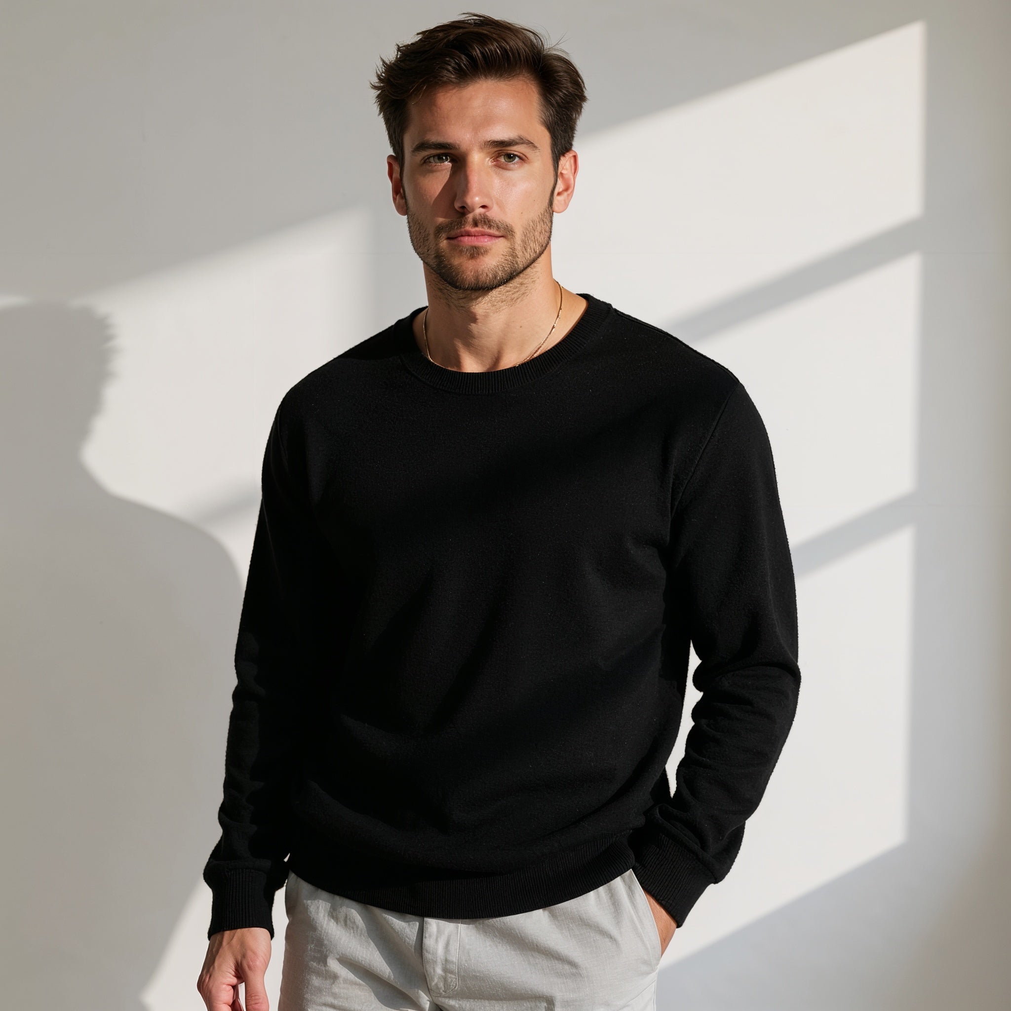 Rickard™ – Långärmad T-shirt i Tunn och Andningsbar Bomull